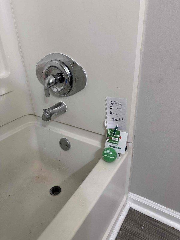 Responded to emergency service call for active shower leak requiring immediate water shutoff to the residence. Upon arrival, inspected the bathroom shower and tub fixtures to identify the source of the leak. Examined the single-handle shower control valve and tub spout assembly mounted on the tiled shower wall. Diagnosed the issue with the shower valve system and performed necessary repairs to eliminate the water leak. Tested the repaired fixtures to ensure proper operation and confirmed no additional leaks were present. Restored water service to the home and verified all plumbing functions were working correctly. Left the bathroom in clean condition with fixtures operating as intended. Responded to emergency service call for active shower leak requiring immediate water shutoff to the residence. Upon arrival, inspected the bathroom shower and tub fixtures to identify the source of the leak. Examined the single-handle shower control valve and tub spout assembly mounted on the tiled shower wall. Diagnosed the issue with the shower valve system and performed necessary repairs to eliminate the water leak. Tested the repaired fixtures to ensure proper operation and confirmed no additional leaks were present. Restored water service to the home and verified all plumbing functions were working correctly. Left the bathroom in clean condition with fixtures operating as intended.