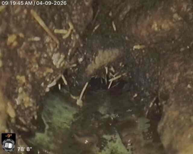 Performed sewer scope inspection on residential property where cleanout location was initially unknown. Upon locating access point, deployed inspection camera through the line to assess condition. Camera revealed significant debris accumulation including organic material, sediment buildup, and what appears to be root intrusion or vegetation matter within the pipe. Documented findings with timestamped images showing interior pipe conditions at multiple points along the inspection route. Performed sewer scope inspection on residential property where cleanout location was initially unknown. Upon locating access point, deployed inspection camera through the line to assess condition. Camera revealed significant debris accumulation including organic material, sediment buildup, and what appears to be root intrusion or vegetation matter within the pipe. Documented findings with timestamped images showing interior pipe conditions at multiple points along the inspection route.