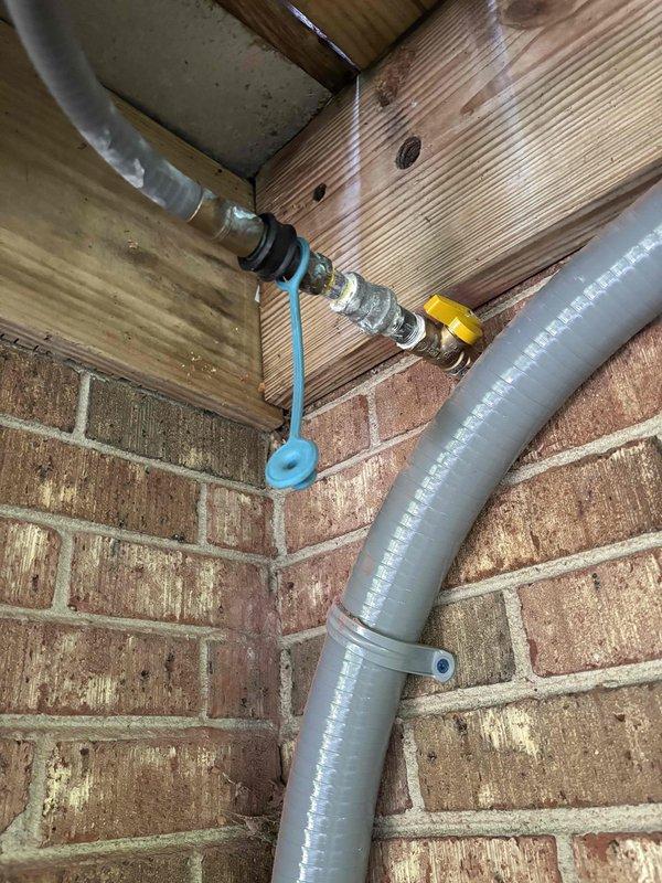 Completed gas line installation and HVAC ductwork routing in attic and exterior wall areas. Installed flexible ductwork with proper insulation and secure mounting straps, ensuring proper air distribution throughout the system. Routed gas line with appropriate flexible conduit, installed mounting brackets, and connected all fittings and valves to code specifications. Completed gas line installation and HVAC ductwork routing in attic and exterior wall areas. Installed flexible ductwork with proper insulation and secure mounting straps, ensuring proper air distribution throughout the system. Routed gas line with appropriate flexible conduit, installed mounting brackets, and connected all fittings and valves to code specifications.