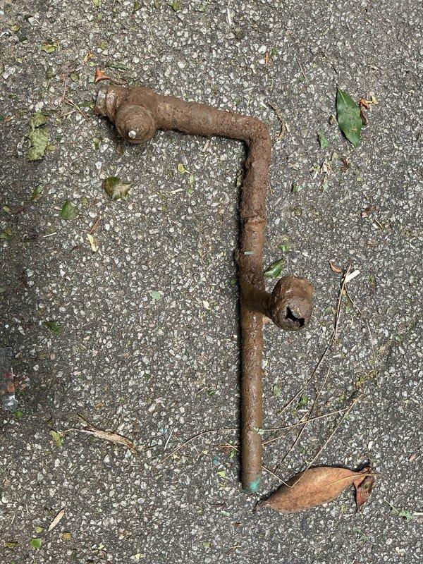 Responded to leak in yard caused by deteriorated galvanized piping. Excavated and located the failed section, then removed the corroded galvanized pipe and replaced it with new copper piping and fittings. Backfilled excavation upon completion of repair. Responded to leak in yard caused by deteriorated galvanized piping. Excavated and located the failed section, then removed the corroded galvanized pipe and replaced it with new copper piping and fittings. Backfilled excavation upon completion of repair.