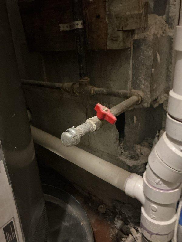 Responded to emergency call for basement flooding. Upon arrival, identified failed ball valve on aging galvanized water supply line as the source of the leak. Shut off main water supply to stop active flooding, extracted standing water from basement floor, and replaced the compromised valve with new brass ball valve. Inspected surrounding plumbing infrastructure including water heater, expansion tank, and associated copper piping for additional damage or wear. Tested all connections for proper operation and verified no additional leaks present before restoring water service to the residence. Responded to emergency call for basement flooding. Upon arrival, identified failed ball valve on aging galvanized water supply line as the source of the leak. Shut off main water supply to stop active flooding, extracted standing water from basement floor, and replaced the compromised valve with new brass ball valve. Inspected surrounding plumbing infrastructure including water heater, expansion tank, and associated copper piping for additional damage or wear. Tested all connections for proper operation and verified no additional leaks present before restoring water service to the residence.