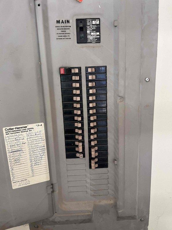 Completed one-time inspection on two HVAC systems. Evaluated electrical panel and found all circuit breakers in proper working condition with clear labeling. Identified severely crushed flexible ductwork in attic space causing significant airflow restriction, which will require replacement to restore proper system performance and efficiency.