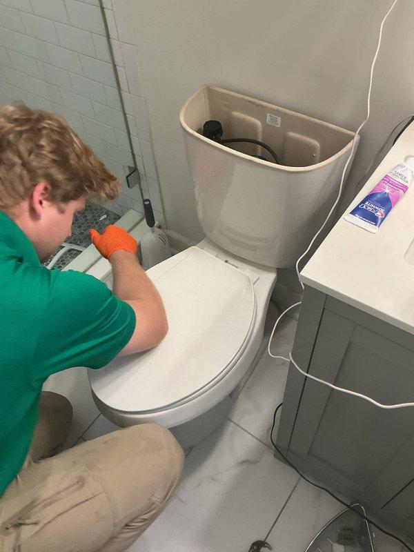 Performed sewer scope inspection of main drain line via cleanout to investigate reported sulphur odor. Camera inspection revealed visible staining and discoloration along pipe walls with debris accumulation at bottom of line, confirming potential source of odor issue.