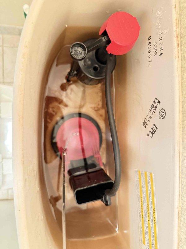 Completed comprehensive rebuild of five toilet units per approved quote specifications. Each toilet received full internal component replacement including flush valves, fill valves, flappers, and supply line connections. Addressed existing water quality issues evidenced by mineral deposits and discoloration in tank assemblies. All units tested for proper flush operation, fill cycle timing, and verified leak-free connections at supply line interfaces and tank-to-bowl seals upon completion.