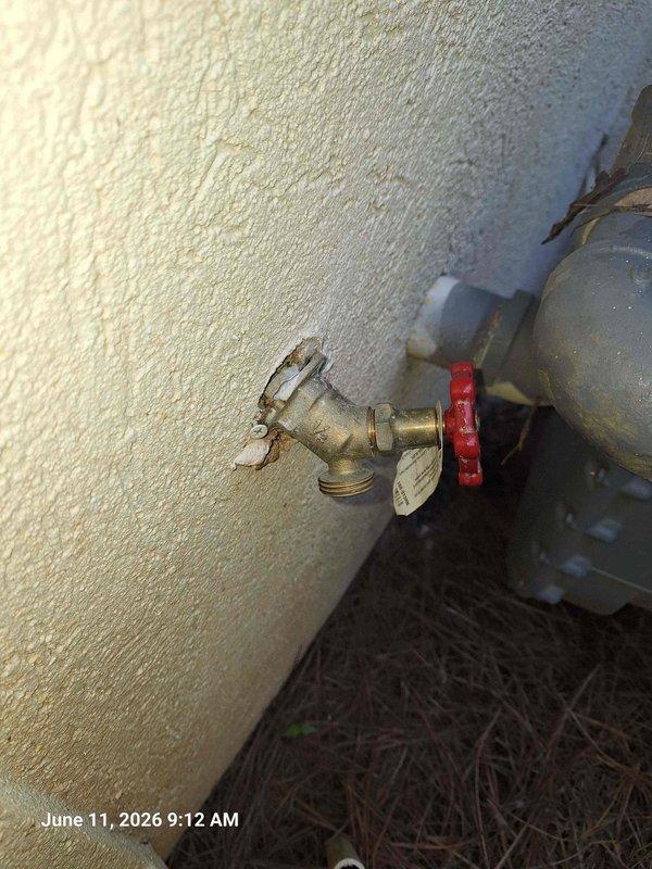 Replaced three deteriorated outdoor hose bibbs on exterior of residence due to corrosion and age-related wear. Removed existing corroded fixtures and installed new chrome-plated and brass hose bibbs with proper wall mounting and sealed connections to prevent leaks. All installations were tested for proper operation and water flow.
