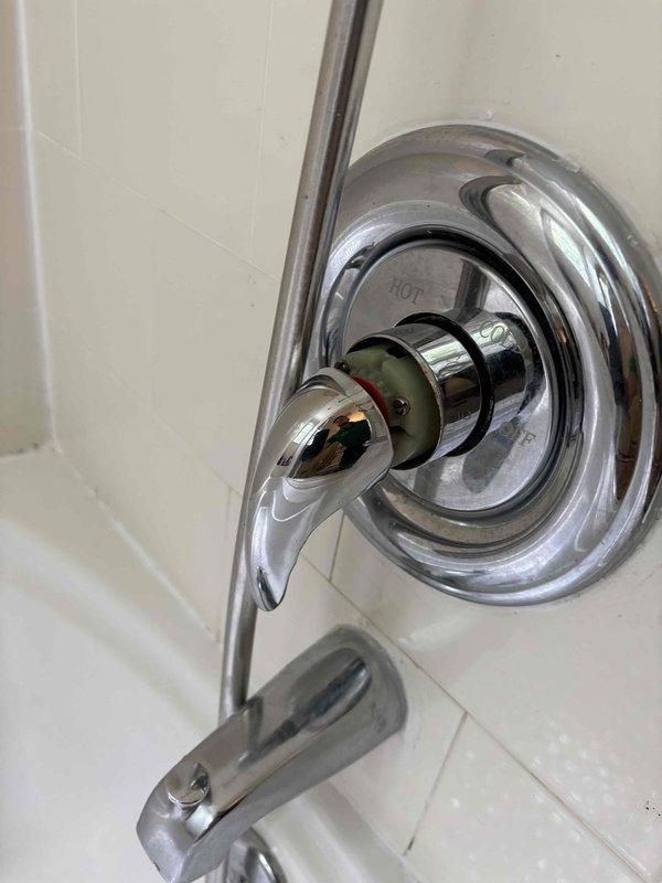 Responded to emergency leak call originating from bathtub area penetrating through ceiling. Upon arrival, assisted customer with locating and operating water shut-off valve to stop active leak. Inspected master bathroom toilet which exhibited continuous running condition after flush cycle, indicating internal flush valve failure. Documented existing conditions of shower valve assembly and tub spout installation for repair recommendations.