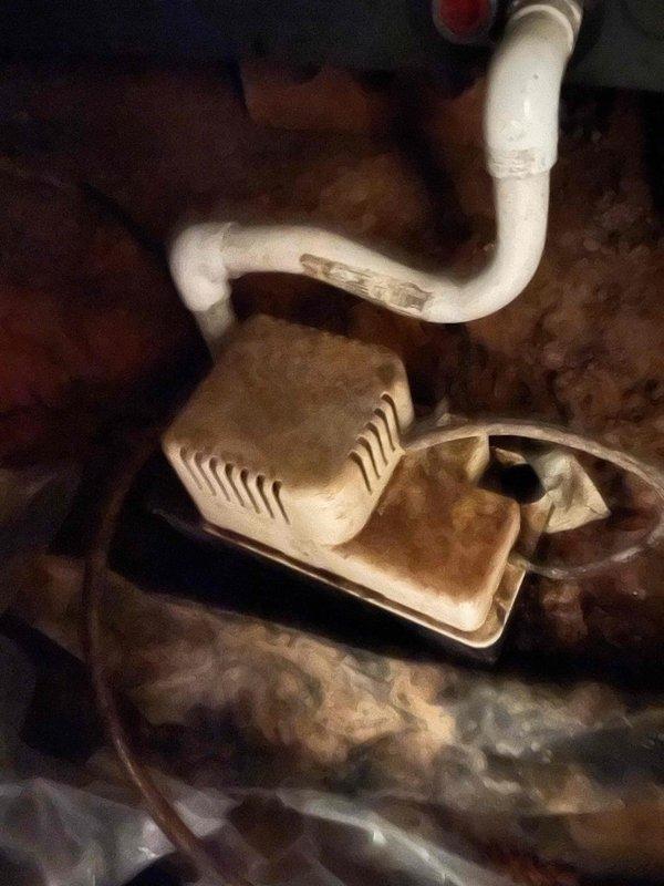 Responded to report of water leakage from furnace unit in crawlspace. Upon inspection, located condensate pump with drainage concerns and replaced failed dual current limiting fuses (FRN-R-45) that were preventing proper system operation. Installed new air filter to restore proper airflow, as previous filter was severely overdue for replacement. System tested and confirmed operational with no active water leaks detected at time of service.