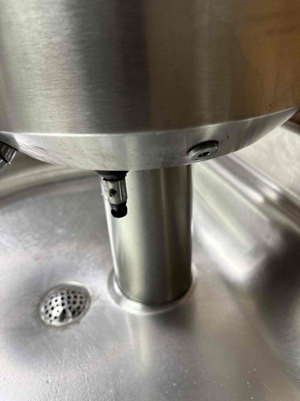 Completed repair work on commercial stainless steel round sink basin. Serviced and reinstalled sink equipment including cylindrical stainless steel components, support pedestals, and mounting hardware. Inspected and verified proper installation of central plumbing assembly with PVC piping, valve controls, and connection fittings within the sink system to restore full functionality. Completed repair work on commercial stainless steel round sink basin. Serviced and reinstalled sink equipment including cylindrical stainless steel components, support pedestals, and mounting hardware. Inspected and verified proper installation of central plumbing assembly with PVC piping, valve controls, and connection fittings within the sink system to restore full functionality.