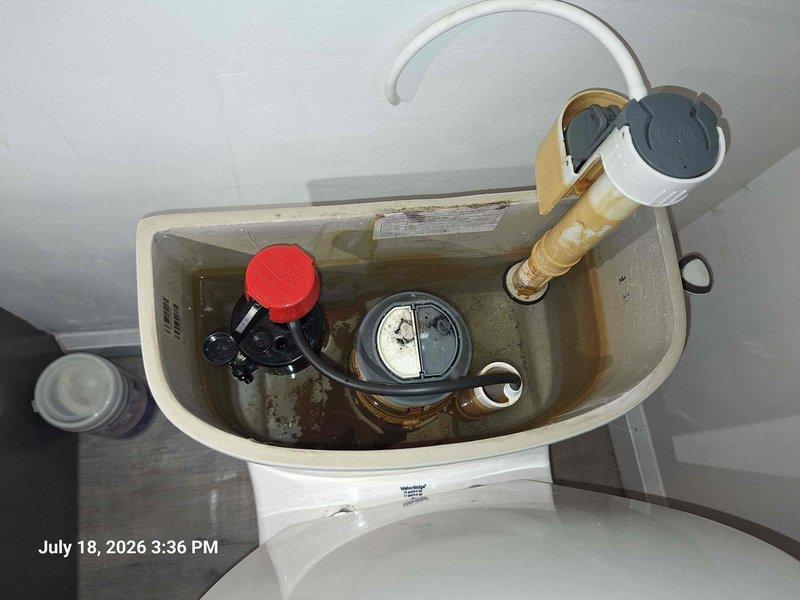 Responded to no-fill condition on toilet tank. Upon arrival, confirmed water supply valve was open and recent municipal water work had occurred in area. Inspection revealed fill valve with debris obstruction likely caused by sediment disturbance from city line work. Disassembled fill valve assembly, cleared blockage from inlet screen and internal components, and flushed supply line to remove remaining sediment. Reassembled fill valve, tested operation, and verified proper tank filling and flush cycle. Tank now filling correctly with adequate water level for normal operation. Responded to no-fill condition on toilet tank. Upon arrival, confirmed water supply valve was open and recent municipal water work had occurred in area. Inspection revealed fill valve with debris obstruction likely caused by sediment disturbance from city line work. Disassembled fill valve assembly, cleared blockage from inlet screen and internal components, and flushed supply line to remove remaining sediment. Reassembled fill valve, tested operation, and verified proper tank filling and flush cycle. Tank now filling correctly with adequate water level for normal operation.