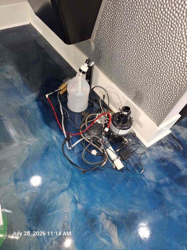 Responded to service call for faucet replacement. Upon arrival, accessed property using provided gate code and conducted assessment of existing plumbing fixtures. Documented pre-existing plumbing connections including flexible braided stainless steel supply lines with brass compression fittings serving hot and cold water distribution. Verified proper GFCI electrical protection present at work location. During inspection, also documented HVAC system condensate pump assembly to ensure no interference with plumbing work. Successfully completed faucet replacement with new fixture installed and all water supply connections properly secured and tested for leaks. All work performed to code specifications. Responded to service call for faucet replacement. Upon arrival, accessed property using provided gate code and conducted assessment of existing plumbing fixtures. Documented pre-existing plumbing connections including flexible braided stainless steel supply lines with brass compression fittings serving hot and cold water distribution. Verified proper GFCI electrical protection present at work location. During inspection, also documented HVAC system condensate pump assembly to ensure no interference with plumbing work. Successfully completed faucet replacement with new fixture installed and all water supply connections properly secured and tested for leaks. All work performed to code specifications.