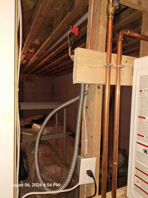 Completed installation of tankless water heater system in utility space, including all required plumbing connections with copper piping, brass valves and fittings, gas line hookup with flexible corrugated tubing, and electrical connections. Unit mounted securely to wall with proper venting and support structure, tested for proper operation and safety compliance. Completed installation of tankless water heater system in utility space, including all required plumbing connections with copper piping, brass valves and fittings, gas line hookup with flexible corrugated tubing, and electrical connections. Unit mounted securely to wall with proper venting and support structure, tested for proper operation and safety compliance.