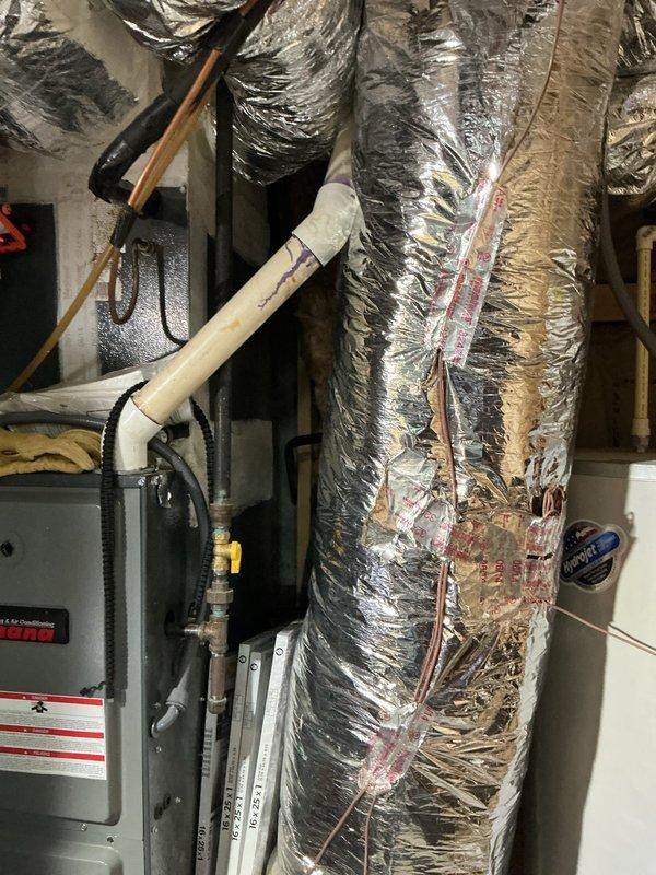 Performed site assessment of failed water heater installation in attic utility space. Documented rusted-out water heater unit requiring full replacement. Evaluated existing plumbing configuration including expansion tank, copper supply lines, and shut-off valves for compatibility with new equipment installation. Provided comprehensive estimate for water filtration system to address water quality issues contributing to premature tank failure and extend service life of replacement unit. Performed site assessment of failed water heater installation in attic utility space. Documented rusted-out water heater unit requiring full replacement. Evaluated existing plumbing configuration including expansion tank, copper supply lines, and shut-off valves for compatibility with new equipment installation. Provided comprehensive estimate for water filtration system to address water quality issues contributing to premature tank failure and extend service life of replacement unit.