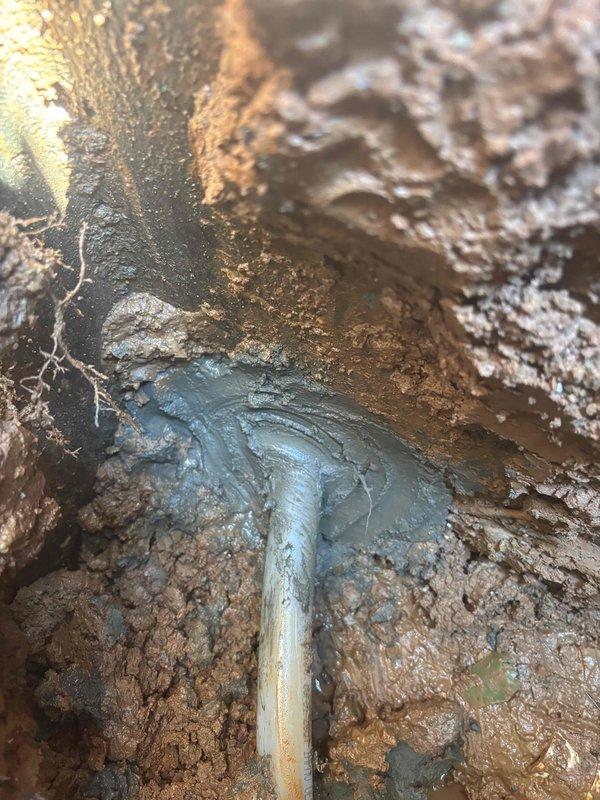 Completed water service replacement per approved quote #260811-005218. Removed and replaced deteriorated copper water service line showing extensive corrosion with bluish-green patina and surrounding degraded insulation materials. Installed new copper piping with brass fittings through ceiling assembly, penetrating acoustic tile system and wooden framing with proper support and insulation placement. Completed water service replacement per approved quote #260811-005218. Removed and replaced deteriorated copper water service line showing extensive corrosion with bluish-green patina and surrounding degraded insulation materials. Installed new copper piping with brass fittings through ceiling assembly, penetrating acoustic tile system and wooden framing with proper support and insulation placement.