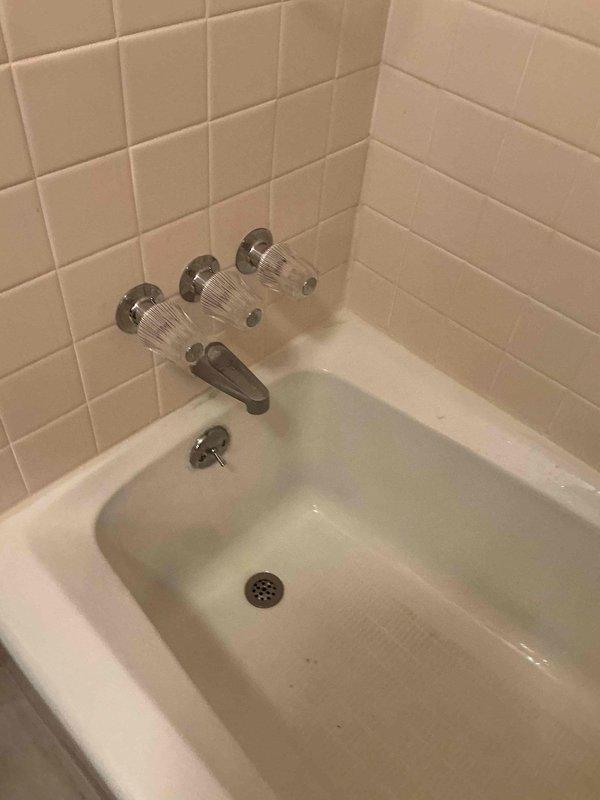 Norcross, GA - Responded to customer concern regarding malfunctioning tub-to-shower diverter switch. Upon inspection of the three-handle tub fixture with chrome finish, diagnosed and addressed the diverter mechanism issue to restore proper functionality, allowing seamless switching between tub spout and shower operation. Documented existing installation with photos and verified system operates correctly upon completion. Norcross, GA - Responded to customer concern regarding malfunctioning tub-to-shower diverter switch. Upon inspection of the three-handle tub fixture with chrome finish, diagnosed and addressed the diverter mechanism issue to restore proper functionality, allowing seamless switching between tub spout and shower operation. Documented existing installation with photos and verified system operates correctly upon completion.