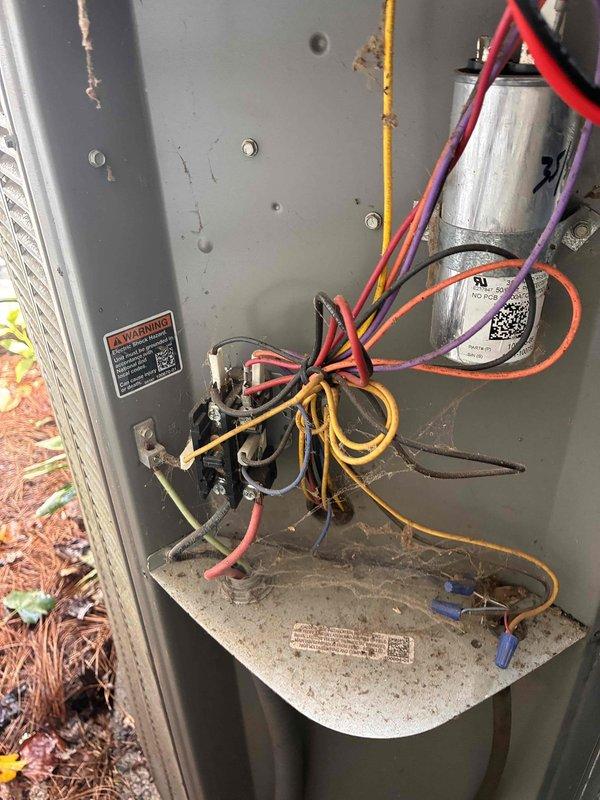 Completed comprehensive inspection of four-unit HVAC system including two central air units and two mini-split systems. Accessed crawl space to evaluate dehumidification equipment and ductwork integrity, confirming proper operation of installed dehumidifier unit and inspecting vapor barrier condition. Examined flexible ductwork and PVC condensate lines for proper support and routing. Inspected electrical control panel and capacitor connections on outdoor condensing unit, verifying wire terminations and component mounting. All systems found operating within normal parameters with no immediate service needs identified. Completed comprehensive inspection of four-unit HVAC system including two central air units and two mini-split systems. Accessed crawl space to evaluate dehumidification equipment and ductwork integrity, confirming proper operation of installed dehumidifier unit and inspecting vapor barrier condition. Examined flexible ductwork and PVC condensate lines for proper support and routing. Inspected electrical control panel and capacitor connections on outdoor condensing unit, verifying wire terminations and component mounting. All systems found operating within normal parameters with no immediate service needs identified.
