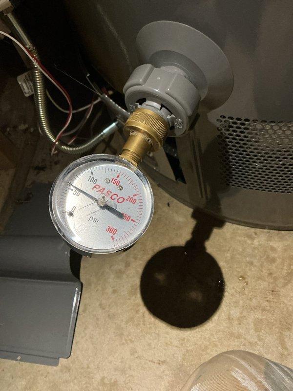 Duluth, GA - Responded to master shower leak complaint. Upon inspection, tested and verified water pressure at 60 PSI within normal operating range using calibrated pressure gauge on main water supply line. No active leaks detected at time of service call; system operating within manufacturer specifications. Duluth, GA - Responded to master shower leak complaint. Upon inspection, tested and verified water pressure at 60 PSI within normal operating range using calibrated pressure gauge on main water supply line. No active leaks detected at time of service call; system operating within manufacturer specifications.