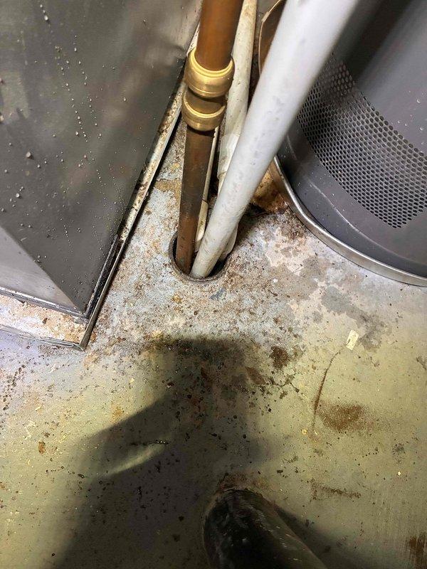 Responded to clogged AC condensate drain line in basement with standing water present. Cleared blockage from drain line using appropriate tools and methods. Verified proper drainage flow from HVAC system. Cleaned accumulated debris and standing water from affected area around unit base. Tested system operation to confirm condensate is draining properly through cleared line. Responded to clogged AC condensate drain line in basement with standing water present. Cleared blockage from drain line using appropriate tools and methods. Verified proper drainage flow from HVAC system. Cleaned accumulated debris and standing water from affected area around unit base. Tested system operation to confirm condensate is draining properly through cleared line.