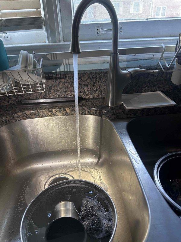 Responded to kitchen drain clogged condition. Upon inspection, verified slow drainage at kitchen sink and assessed P-trap assembly beneath the fixture. Cleared obstruction from drainage system, tested water flow to confirm proper drainage restoration, and verified all connections were secure with no leaks present. Responded to kitchen drain clogged condition. Upon inspection, verified slow drainage at kitchen sink and assessed P-trap assembly beneath the fixture. Cleared obstruction from drainage system, tested water flow to confirm proper drainage restoration, and verified all connections were secure with no leaks present.