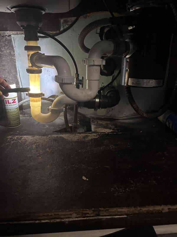 Responded to kitchen drain clogged condition. Upon inspection, verified slow drainage at kitchen sink and assessed P-trap assembly beneath the fixture. Cleared obstruction from drainage system, tested water flow to confirm proper drainage restoration, and verified all connections were secure with no leaks present. Responded to kitchen drain clogged condition. Upon inspection, verified slow drainage at kitchen sink and assessed P-trap assembly beneath the fixture. Cleared obstruction from drainage system, tested water flow to confirm proper drainage restoration, and verified all connections were secure with no leaks present.