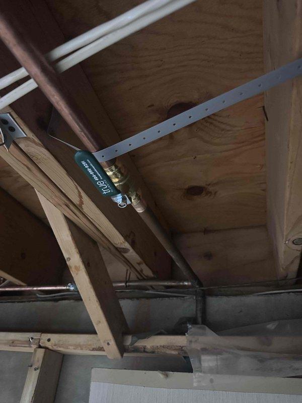 Installed customer-supplied automatic shut-off device in attic space, connecting unit to existing copper refrigerant lines and securing all components to structural framing per manufacturer specifications. Verified proper operation of shut-off mechanism and ensured all mechanical connections were secure within the HVAC system framework. Installed customer-supplied automatic shut-off device in attic space, connecting unit to existing copper refrigerant lines and securing all components to structural framing per manufacturer specifications. Verified proper operation of shut-off mechanism and ensured all mechanical connections were secure within the HVAC system framework.