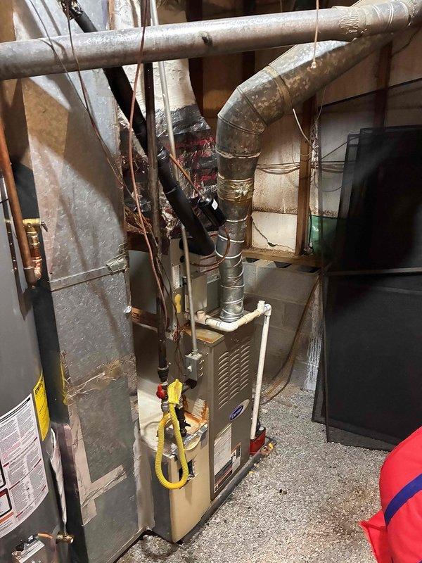 Completed installation of new air conditioning system and evaporator coil in residential basement location. Installed Honeywell Home T6 WiFi-enabled thermostat with protective cover on main level, pulling new low voltage control wiring from equipment to thermostat location to ensure proper communication between system components. All equipment tested and operational upon completion, with thermostat programmed and connected to WiFi network for remote access capability. Completed installation of new air conditioning system and evaporator coil in residential basement location. Installed Honeywell Home T6 WiFi-enabled thermostat with protective cover on main level, pulling new low voltage control wiring from equipment to thermostat location to ensure proper communication between system components. All equipment tested and operational upon completion, with thermostat programmed and connected to WiFi network for remote access capability.