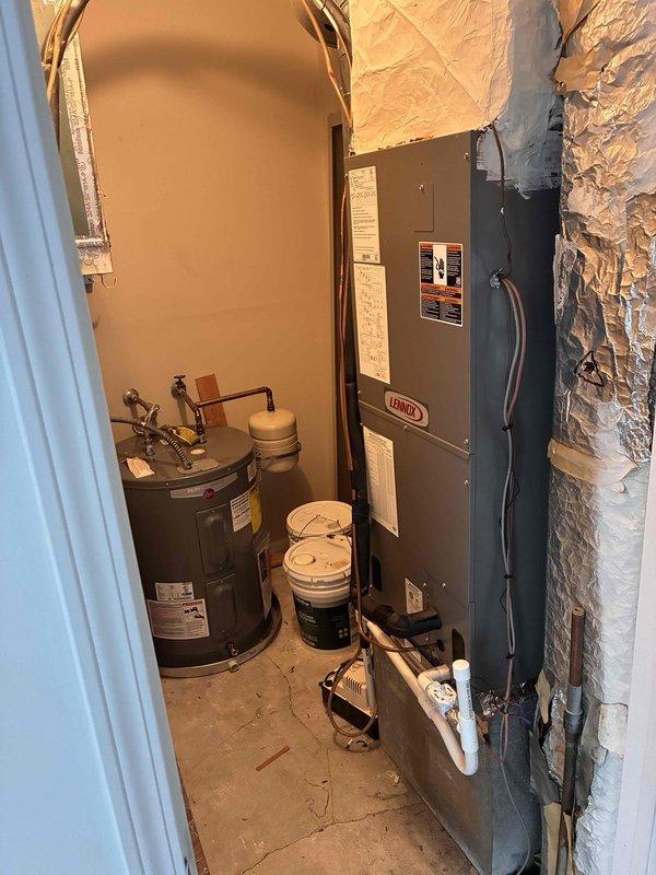 Completed fall maintenance on Lennox air handler system. Inspected equipment in mechanical closet, replaced 14x18x1 MERV 11 air filter, and verified proper operation of air handler unit and associated components. System is functioning within normal parameters with clean filter installed to maintain optimal airflow and indoor air quality through the heating season. Completed fall maintenance on Lennox air handler system. Inspected equipment in mechanical closet, replaced 14x18x1 MERV 11 air filter, and verified proper operation of air handler unit and associated components. System is functioning within normal parameters with clean filter installed to maintain optimal airflow and indoor air quality through the heating season.