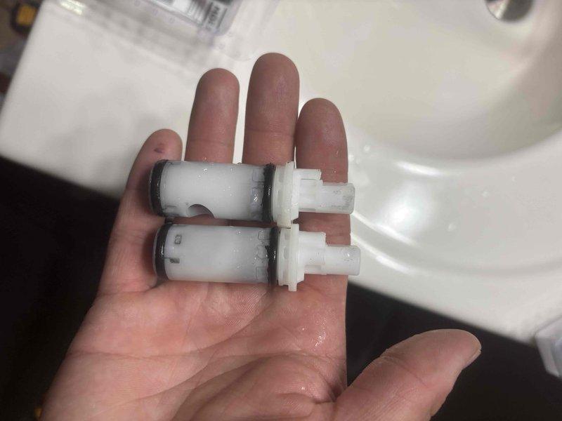 Replaced defective push-fit plumbing valve fittings and completed under-sink plumbing repairs, including P-trap and supply line connections. All components were tested for proper operation and leak-free performance upon completion. Replaced defective push-fit plumbing valve fittings and completed under-sink plumbing repairs, including P-trap and supply line connections. All components were tested for proper operation and leak-free performance upon completion.