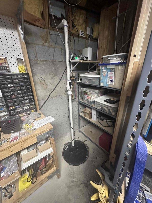 Installed new sump pump system with PVC discharge piping in basement utility area and replaced pressure reducing valve (PRV) on main water supply line with brass valve assembly and red-handled ball valve shutoff. Both installations completed to ensure proper water management and pressure regulation for the property. Installed new sump pump system with PVC discharge piping in basement utility area and replaced pressure reducing valve (PRV) on main water supply line with brass valve assembly and red-handled ball valve shutoff. Both installations completed to ensure proper water management and pressure regulation for the property.