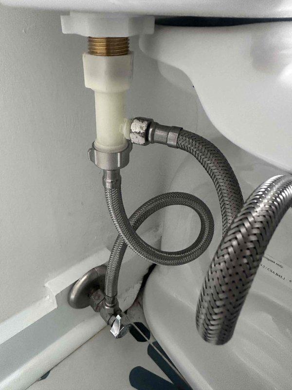 Atlanta, GA - Replaced two faucets and inspected toilet fill valve assembly due to rapid refilling issue. Installed new braided supply lines and verified proper water flow and shutoff functionality at all fixtures.