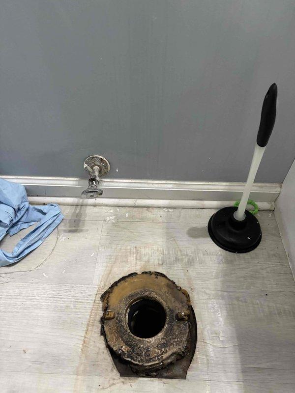 Responded to main line stoppage at residential property. Upon arrival, performed video scope inspection to locate obstruction, as cleanout access point was not readily identifiable. Located corroded floor drain in bathroom area showing significant deterioration and rust buildup around flange. Successfully cleared main sewer line blockage and restored proper drainage flow. Verified system operation and confirmed all fixtures draining properly before completing service. Responded to main line stoppage at residential property. Upon arrival, performed video scope inspection to locate obstruction, as cleanout access point was not readily identifiable. Located corroded floor drain in bathroom area showing significant deterioration and rust buildup around flange. Successfully cleared main sewer line blockage and restored proper drainage flow. Verified system operation and confirmed all fixtures draining properly before completing service.
