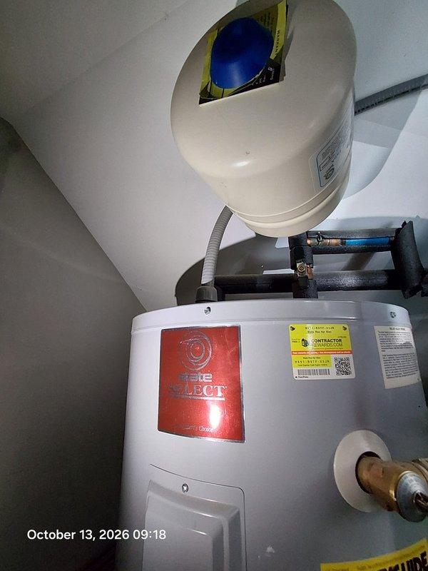 Responded to service call for reported shower head leak. Upon arrival, conducted comprehensive plumbing system inspection to identify source of water intrusion. Performed pressure testing of domestic water system using calibrated gauge to verify system integrity and identify any pressure-related issues contributing to the leak.
Inspected water heater installation and associated components, including expansion tank, supply lines, and pressure relief mechanisms. Verified proper operation of State SELECT water heater unit and confirmed expansion tank was properly charged and functioning within manufacturer specifications. Examined all visible copper piping, flex connectors, and shut-off valves for signs of corrosion, mineral buildup, or mechanical failure that could affect water delivery to fixtures.
Addressed shower head leak by inspecting fixture connections, replacing worn components, and ensuring proper seal at all threaded connections. Tested system under normal operating pressure Responded to service call for reported shower head leak. Upon arrival, conducted comprehensive plumbing system inspection to identify source of water intrusion. Performed pressure testing of domestic water system using calibrated gauge to verify system integrity and identify any pressure-related issues contributing to the leak.
Inspected water heater installation and associated components, including expansion tank, supply lines, and pressure relief mechanisms. Verified proper operation of State SELECT water heater unit and confirmed expansion tank was properly charged and functioning within manufacturer specifications. Examined all visible copper piping, flex connectors, and shut-off valves for signs of corrosion, mineral buildup, or mechanical failure that could affect water delivery to fixtures.
Addressed shower head leak by inspecting fixture connections, replacing worn components, and ensuring proper seal at all threaded connections. Tested system under normal operating pressure