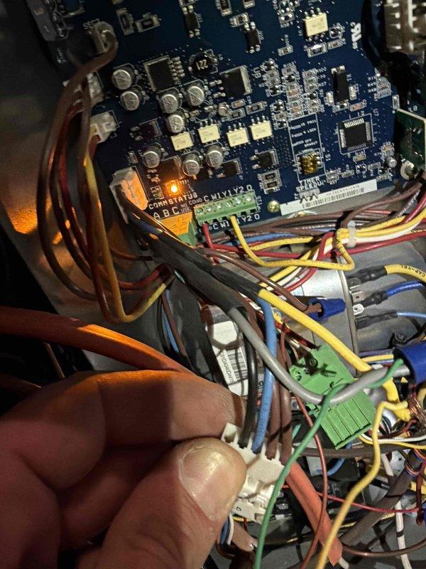 Performed scheduled maintenance on two geothermal units. One unit was found to be non-operational, with inspection revealing issues with the circuit board and wiring connections. Technician John completed the maintenance service but noted the inoperable unit requires follow-up repair.