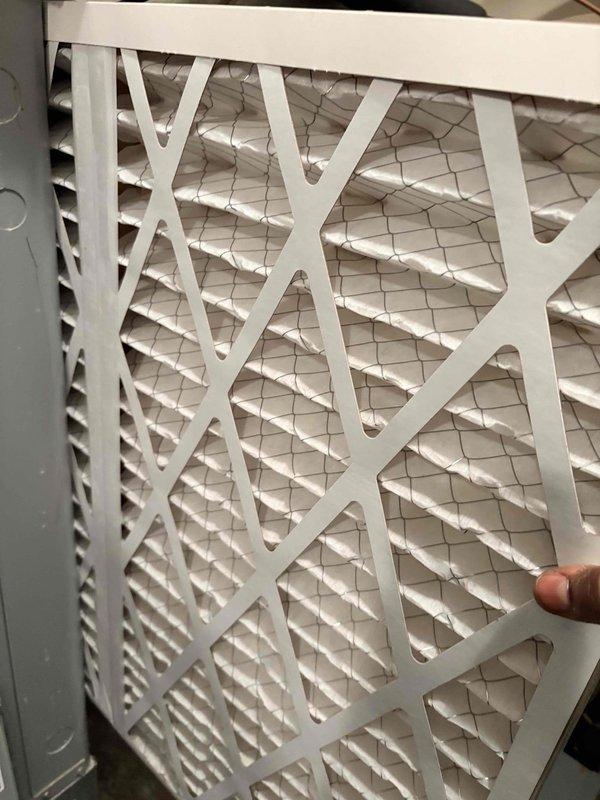 Performed heating maintenance on steam canister system. Inspected and verified proper thermostat operation (67° temperature, 45% humidity, EHEAT mode with auxiliary heat active). Checked and replaced dirty air filter to ensure optimal system performance. Also diagnosed and repaired running toilet in Master Bedroom per customer request.