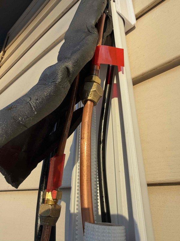 Performed diagnostic service on customer's mini-split system recently installed by another company. Upon inspection of the outdoor condenser unit and line set installation, verified system components were properly mounted but not functioning. Customer was advised that any servicing by our technicians could potentially affect manufacturer warranty coverage.