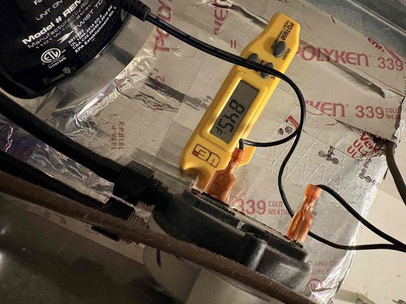 Conducted comprehensive tune-up service on customer's HVAC system. Performed electrical diagnostic testing, measuring voltage readings of 122.4V/0.7V with Fieldpiece SC640 multimeter and 58.8 on secondary diagnostic equipment. Inspected system connections and verified proper operation of components.