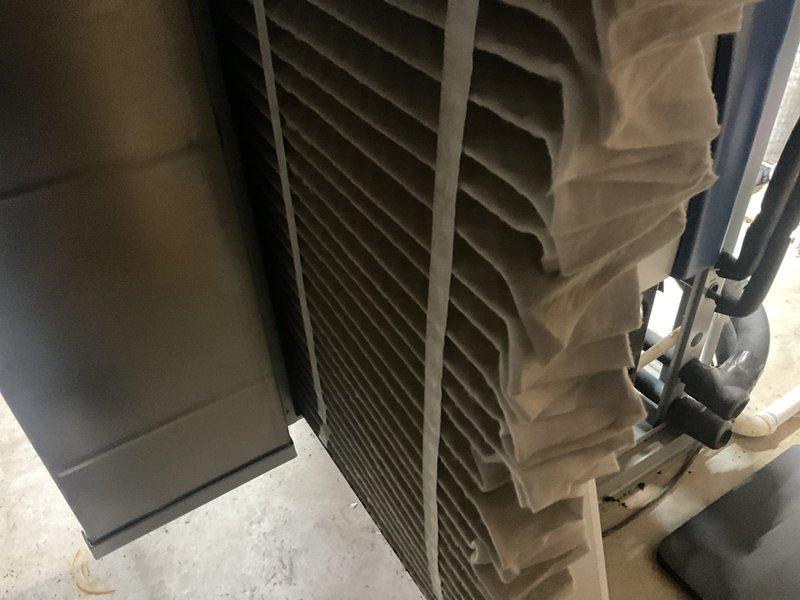 Removed and replaced failing desuperheater to resolve leakage issue. Verified proper installation of new unit with Grundfos circulation pumps and ensured all plumbing connections were secure and operational.