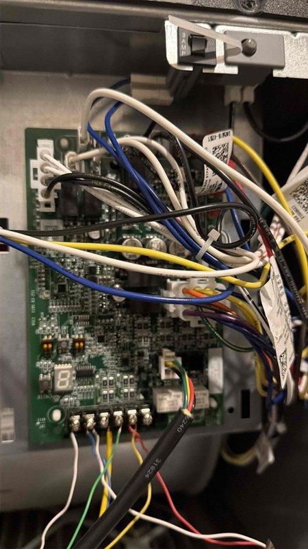 Installed new control board for system. Removed existing circuit board and connected all wiring harnesses to appropriate terminals on replacement board. Verified proper operation after installation.