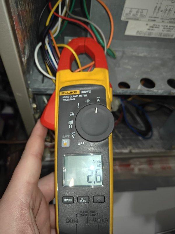 Performed seasonal heating tune-up and conducted electrical diagnostics using Fluke 902FC HVAC clamp meter. Measured amperage readings of 0.3 and 2.0 amps during system operation to verify proper electrical function. Customer reinstated on maintenance program per request.