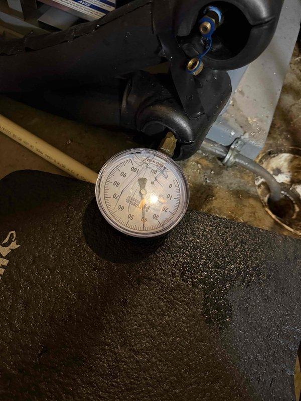 Performed routine heating maintenance service including inspection and cleaning of the filtration system. Verified system pressure readings on gauge were within acceptable parameters. All components were found to be in proper working condition with no issues identified.