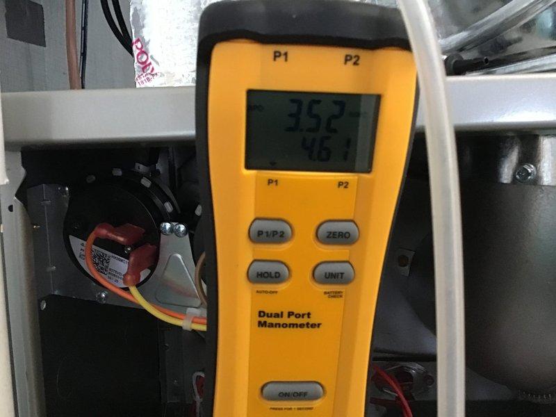 Successfully installed a new Carrier Performance 80% efficient gas furnace with an Ecobee thermostat, complemented by an Aprilaire filtration assembly and RGF REME Series II air purification system. Additionally, installed a new Bradford White 40-gallon gas water heater. Performed pressure testing with dual port manometer confirming proper system operation with readings of 352 and 46 on P1/P2 respectively.