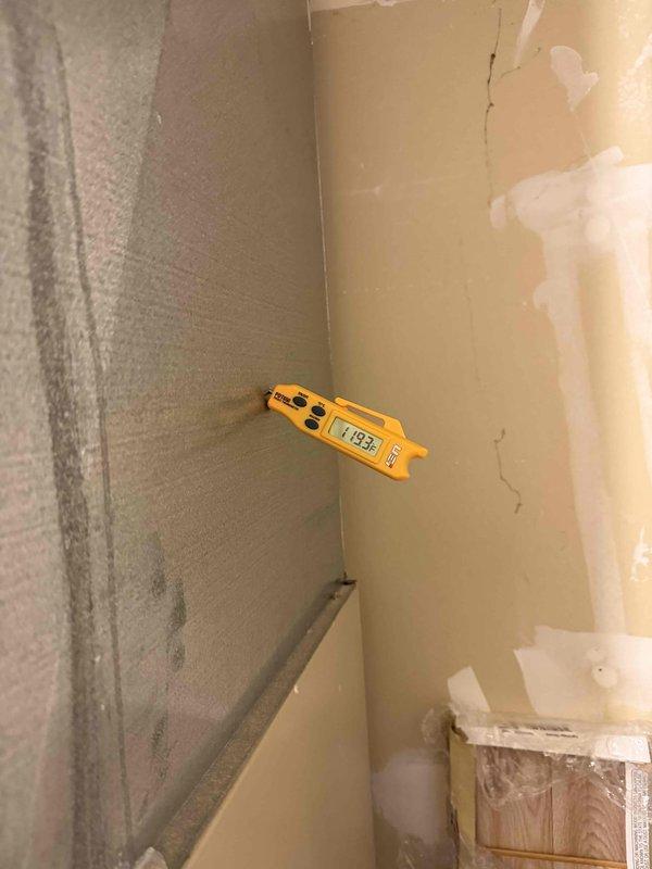 Performed annual heating maintenance service as scheduled. Conducted airflow measurements at register using digital diagnostic tool and checked wall moisture levels which read 13.8%. System is functioning properly and prepared for the upcoming heating season.