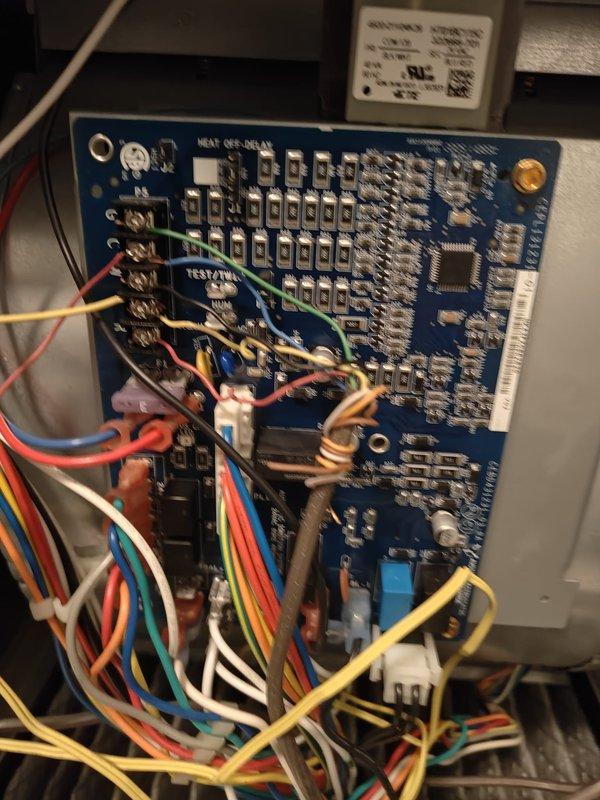 Performed routine heating system maintenance service, including differential pressure testing with UEI EM201B meter (reading +3366 In-Wg) and inspection of the control board with heat off-delay function. All connections were verified and system operation confirmed to manufacturer specifications.