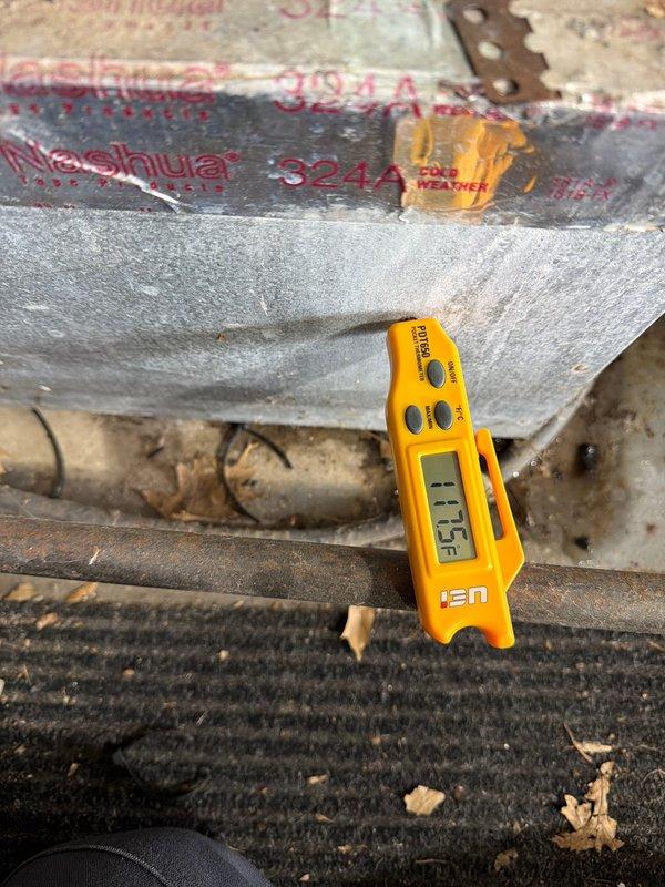 Performed comprehensive heating maintenance as requested with senior technician. Inspected ignition system components and electrode assembly for proper function. Measured temperature differential at 15.0 degrees across system, confirming proper operation within manufacturer specifications.