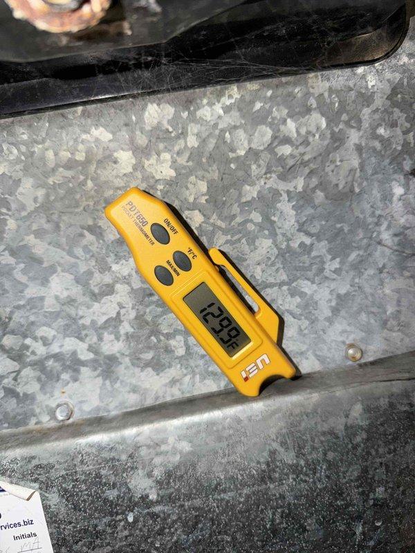 Responded to emergency call regarding insufficient heating where thermostat was reading 62°F with concern for children in residence. Inspection revealed significant corrosion and deterioration of furnace components. Diagnostic testing showed high temperature reading of 129.8°F, indicating potential heat exchanger failure. Recommended replacement of affected components to restore proper heating function.