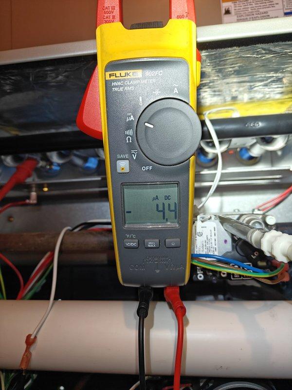 Performed annual heating maintenance service on customer's system. Conducted microamp test on flame sensor with readings of 44μA, which is within acceptable range. Inspected and documented moderate dust accumulation on air filter, which was still functional but approaching replacement timeframe.