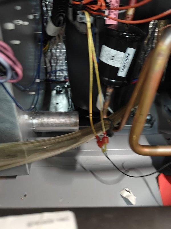 Performed diagnostic testing on HVAC system using digital analyzer, confirming proper sensor inputs with freeze protection sensors reading at 37°F and 38°F respectively. Identified need for new Freeze Protection Sensor and arranged for installation with part to be retrieved from shop. All pressure switches, condensate systems, and safety controls were verified operational with no active faults detected.