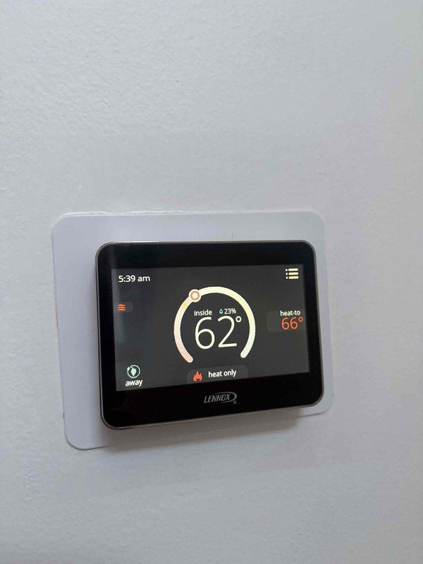 Responded to no heat service call where customer reported intermittent furnace operation after manually disabling humidifier. Diagnostic testing revealed supply air temperature of 33.4°F, significantly below normal operating range. Verified thermostat was functioning correctly in heat mode with a 66°F setpoint while actual room temperature was 62°F. Restored proper heating operation by correcting humidifier integration with furnace control system.