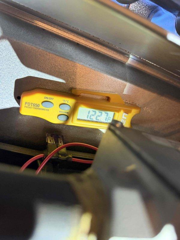 Responded to no heat call for system failing to heat home above 50°F despite furnace activation. Diagnostic testing revealed heat exchanger temperature of 122.7°F, significantly below optimal operating range. Inspected heat exchanger fins and surrounding components, finding no visible damage. Serviced system and restored proper heating functionality.