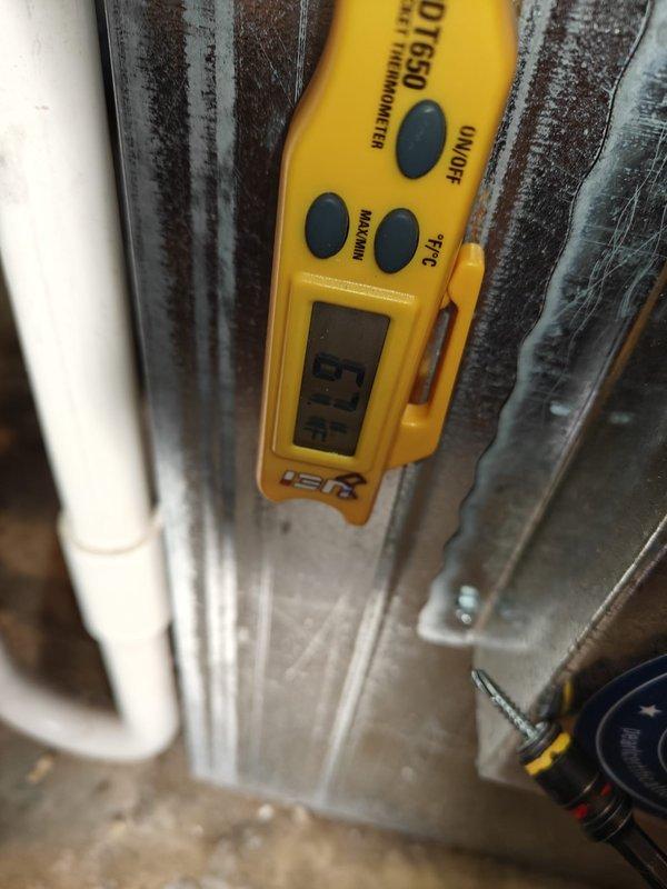 Performed comprehensive maintenance on 2023 heating system for new customer. Conducted temperature readings (87.9°F) and electrical diagnostics showing 19.1 Amps AC draw on equipment. Customer enrolled in maintenance plan after expressing dissatisfaction with previous service provider.