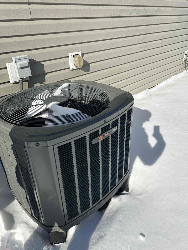 Conducted site assessment for potential HVAC system replacement at customer's request. Inspected existing Trane outdoor condensing unit installed on concrete pad and evaluated electrical service panel to determine compatibility with replacement options. Documentation completed for quote preparation.